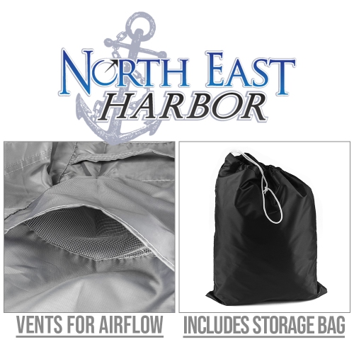 North East Harbor – housse de canapé en forme de V, protection de mobilier d’extérieur Veranda Couch, matériau respirant, tissu résistant aux