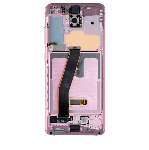 Replacement OLED Assembly With Frame Compatible For Samsung Galaxy S20 5G (Non-Verizon 5G UW Frame) (Cloud Pink) by ESOURCE PARTS - Refurbished condition - Image 2