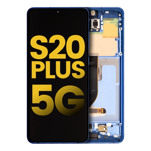Replacement OLED Assembly With Frame Compatible For Samsung Galaxy S20 Plus 5G (Aura Blue) by ESOURCE PARTS - Refurbished condition - Image 2