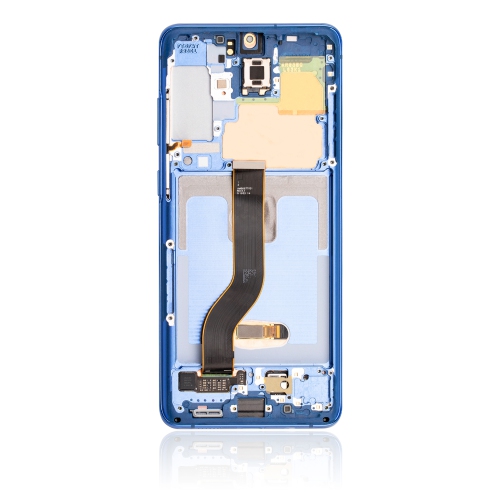 Replacement OLED Assembly With Frame Compatible For Samsung Galaxy S20 Plus 5G (Aura Blue) by ESOURCE PARTS - Refurbished condition - Image 3