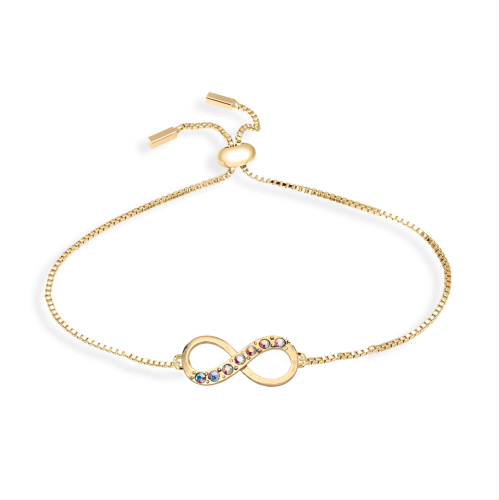 callura Goldtone AB Classic Austrian Crystal Crystal Infinity Bracelet - on Holiday Card