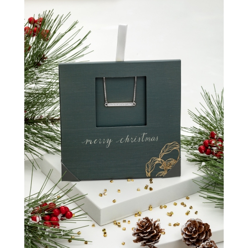 Bracelet à barre cristal autrichien classique cristal incolore de Calura - sur carte des Fêtes