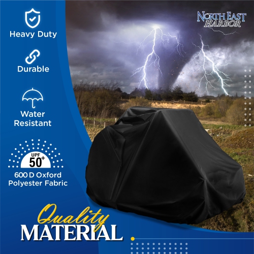 Zero Turn Mower Cover Waterproof Heavy Duty 600D Marine Grade Cover for Lawn Mower, Windproof Outdoor Storage Cover, Riding Lawn Mower Cover, Fits