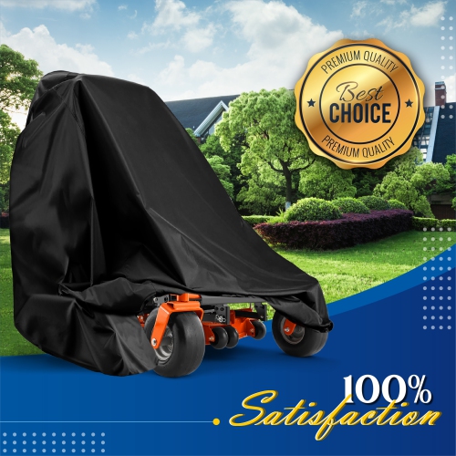Zero Turn Mower Cover Waterproof Heavy Duty 600D Marine Grade Cover for Lawn Mower, Windproof Outdoor Storage Cover, Riding Lawn Mower Cover, Fits