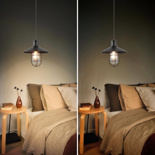 Modern Farmhouse1-Light Metal Cage Pendant Lights for Kitchen Island