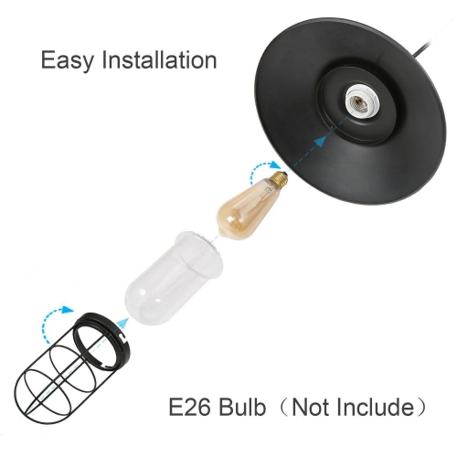 Modern Farmhouse1-Light Metal Cage Pendant Lights for Kitchen Island