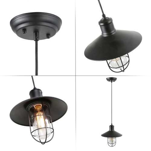Modern Farmhouse1-Light Metal Cage Pendant Lights for Kitchen Island