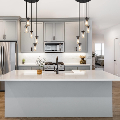 Modern Industrial 5-light Chandelier Bronze Adjustable Mason Jar Pendant