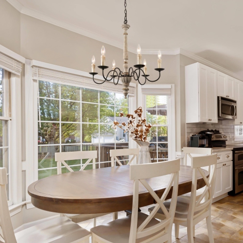 French Country Handmade 6-lights Windy Bracken Chandelier