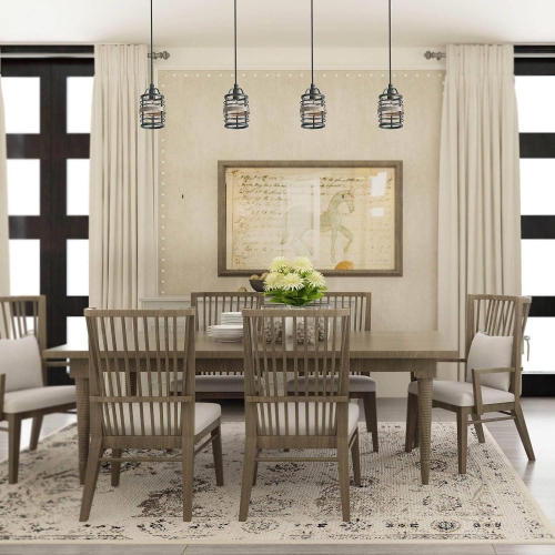 Modern Farmhouse 1-light Mini Faux Wood Island Pendant Lights