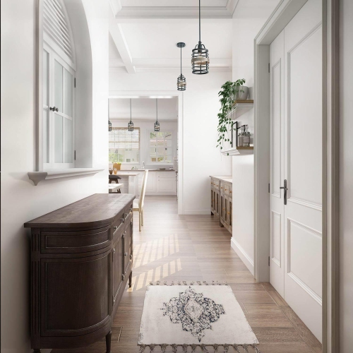 Modern Farmhouse 1-light Mini Faux Wood Island Pendant Lights