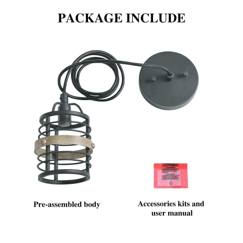 Modern Farmhouse 1-light Mini Faux Wood Island Pendant Lights