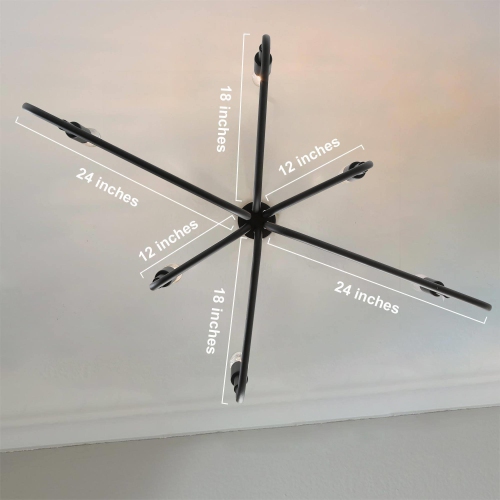 Mid-Century Modern 6-Light Unique Candle Chandelier for Dining Room