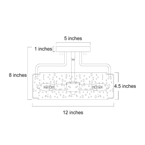 4-Light Oil Rubbed Bronze Drum 12 in. Semi-Flush Mount Ceiling Light