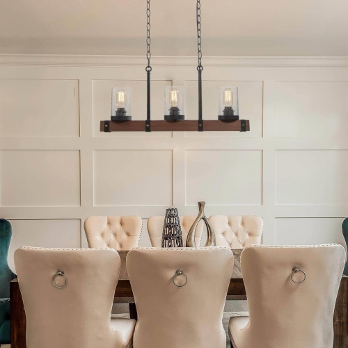 3-Light Kitchen Island Linear Pendant