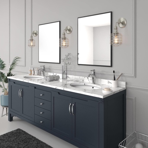 1-Light Cage Brushed Nickel Wall Sconce