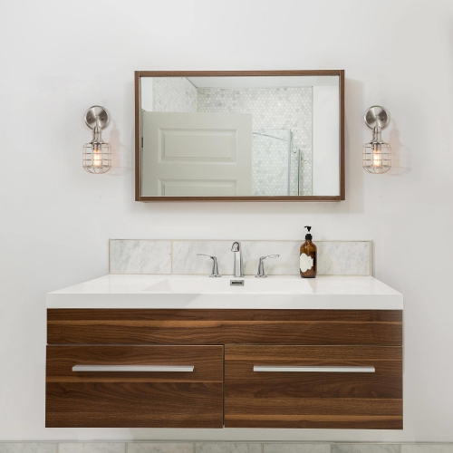 1-Light Cage Brushed Nickel Wall Sconce