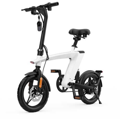HX H1 Fly Fish 14 Inch Foldable E-Bike, Light Weight, LCD Display, Dual Suspension, 36V 10Ah Large Battery, 25KM/H Speed, Up to 75KM Range with Padel