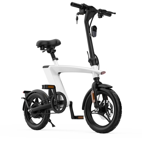 HX H1 Fly Fish 14 Inch Foldable E-Bike, Light Weight, LCD Display, Dual Suspension, 36V 10Ah Large Battery, 25KM/H Speed, Up to 75KM Range with Padel