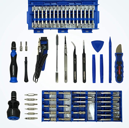 MAXTECH 16970MX Specialty Electronic Screwdriver Set, Small, Blue/Black