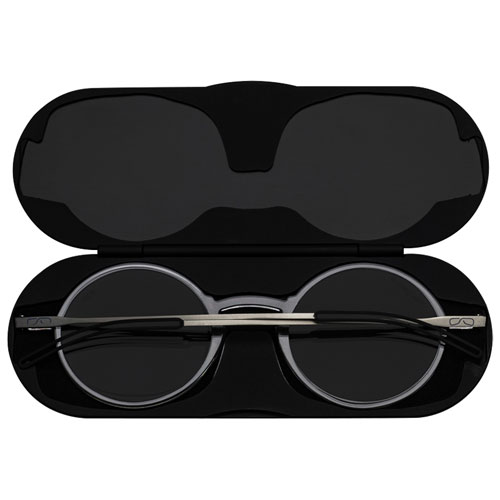 ThinOptics Manhattan Reading Glasses with Milano Case - 2.5 Strength - Clear
