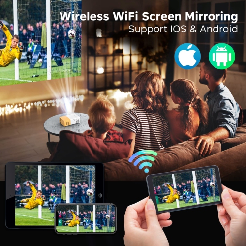 Mini projecteur Wi-Fi MEER 5G, projecteur portatif, projecteur Neat, Proyector compatible avec iphone, Android, Windows, Fresti