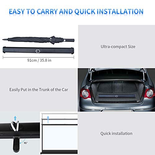 Mobile Projector Screen 40-inch 4:3 Portable Screen Self-Stand High-Definition Small Projector Screen Floor-Standing Project