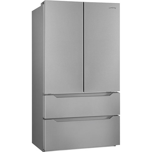 Smeg 36" 22.5 Cu. Ft. French Door Refrigerator with Ice Dispenser - Stainless Steel