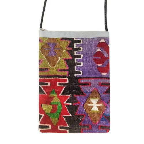 Sac à bandoulière en laine Kilim de SONNATI