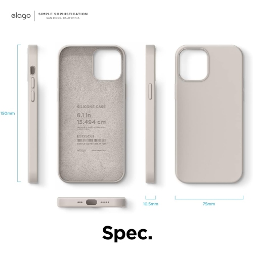elago Compatible with iPhone 12 Case and Compatible with iPhone 12 Pro Case, Liquid Silicone Case, Full Body Cover, Shockproof, Anti-Scratch Soft