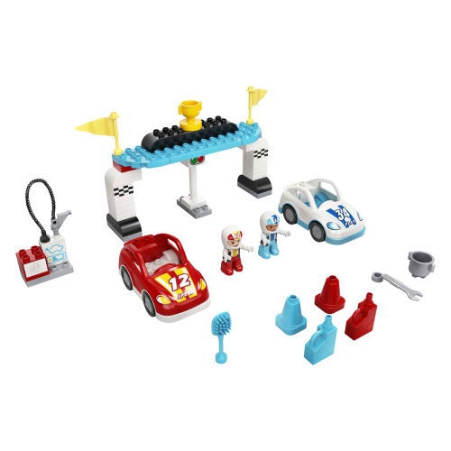 LEGO DUPLO Town Race Cars 10947 Building Toy; Developmental Playset for Toddlers and Kids