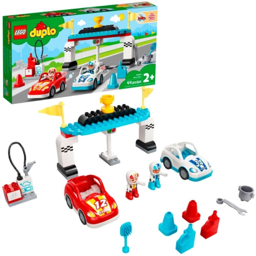 LEGO DUPLO Town Race Cars 10947 Building Toy; Developmental Playset for Toddlers and Kids