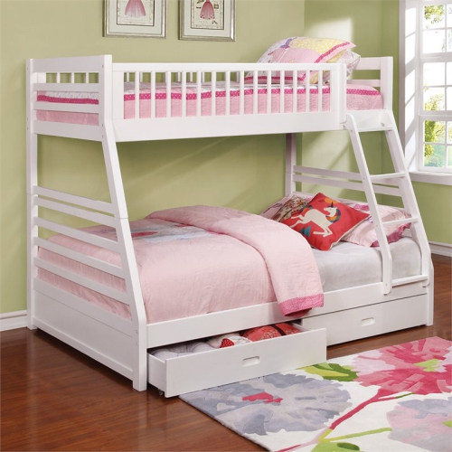 COASTER  Ashton Twin Over Full Bunk Bed In In White