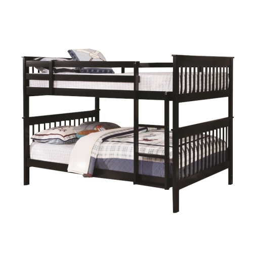 Coaster Chapman Full Over Full Bunk Bed in Black