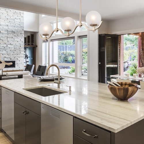 3-Light 30" Linear Frosted Glass Gold Chandelier