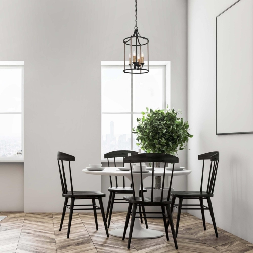 4-Light Cage Candle Pendant Light