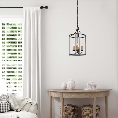 4-Light Cage Candle Pendant Light