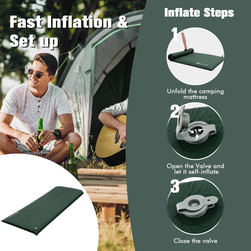 Costway Portable & Lightweight Folding Foam Sleeping Cot for Camping