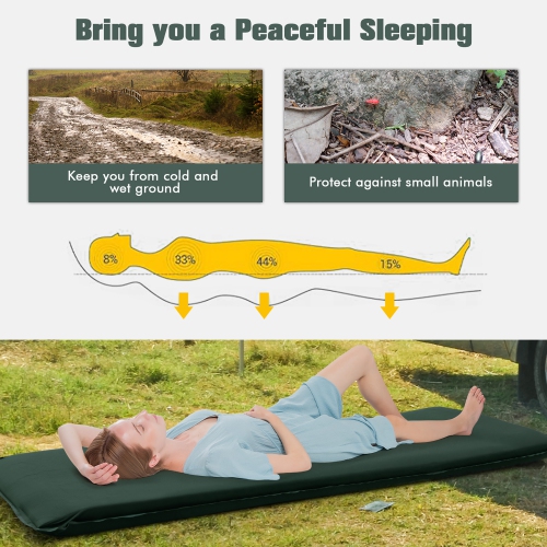 Costway Portable & Lightweight Folding Foam Sleeping Cot for Camping