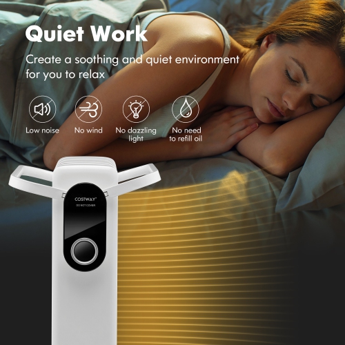 Costway 1500W Electric Space Heater Oil Filled Radiator Heater W/ Foldable Rack