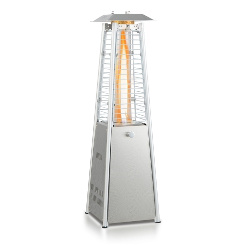 Costway 35" Portable Tabletop Pyramid Patio Heater Stainless Steel Propane gas 10000 BTU