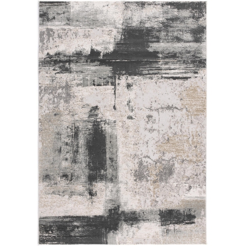 RUG BRANCH  Terano Contemporary Abstract Grey/beige Indoor Area Rug