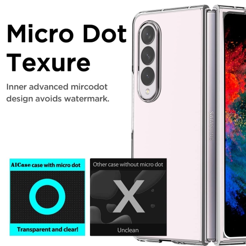 Samsung Galaxy Z Fold 4 Case Clear, [Anti-Yellow] Ultra-Thin Slim Fit Transparent Hard PC Protective Phone Case for Samsung Fold 4 5G