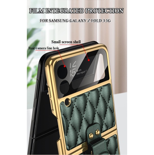 SHIEID Samsung Z Flip 3 Case, Galaxy Flip 3 Case with Ring Protective Cover, Sponge Lining, Diamond Shape Design Flip 3 Case
