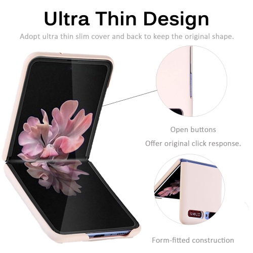 Miimall Compatible with Samsung Galaxy Z Flip Case Cover, Ultra Thin Hard PC Durable Shook-Proof Full Protective Bumper Case