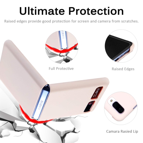 Miimall Compatible with Samsung Galaxy Z Flip Case Cover, Ultra Thin Hard PC Durable Shook-Proof Full Protective Bumper Case