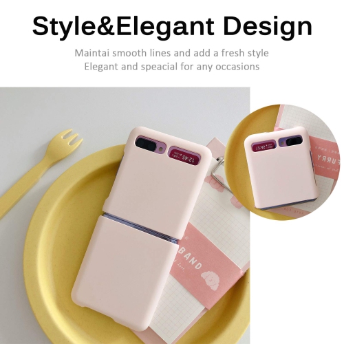 Miimall Compatible with Samsung Galaxy Z Flip Case Cover, Ultra Thin Hard PC Durable Shook-Proof Full Protective Bumper Case