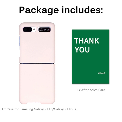 Miimall Compatible with Samsung Galaxy Z Flip Case Cover, Ultra Thin Hard PC Durable Shook-Proof Full Protective Bumper Case