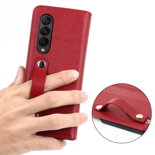 NUOUN Wallet Case for Samsung Galaxy Z Fold 3 5G with Stand, Magnetic Kickstand Genuine Leather Protective Pencil Ca