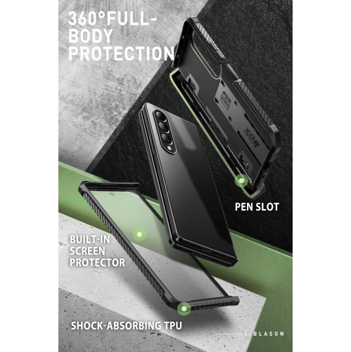 i-Blason Armorbox Case for Samsung Galaxy Z Fold 4 5G with Pen Holder & Kickstand, Full Body Protective Bumpe